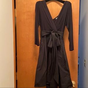 Black dress with belt by DKNY. Timeless!!!!